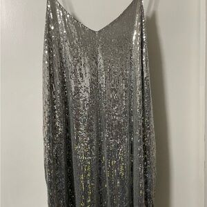 Silver Sequin Dress